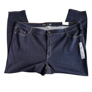 Old Navy Rockstar Super Skinny Mid Rise Jeans Plus Size 28 Dark Wash